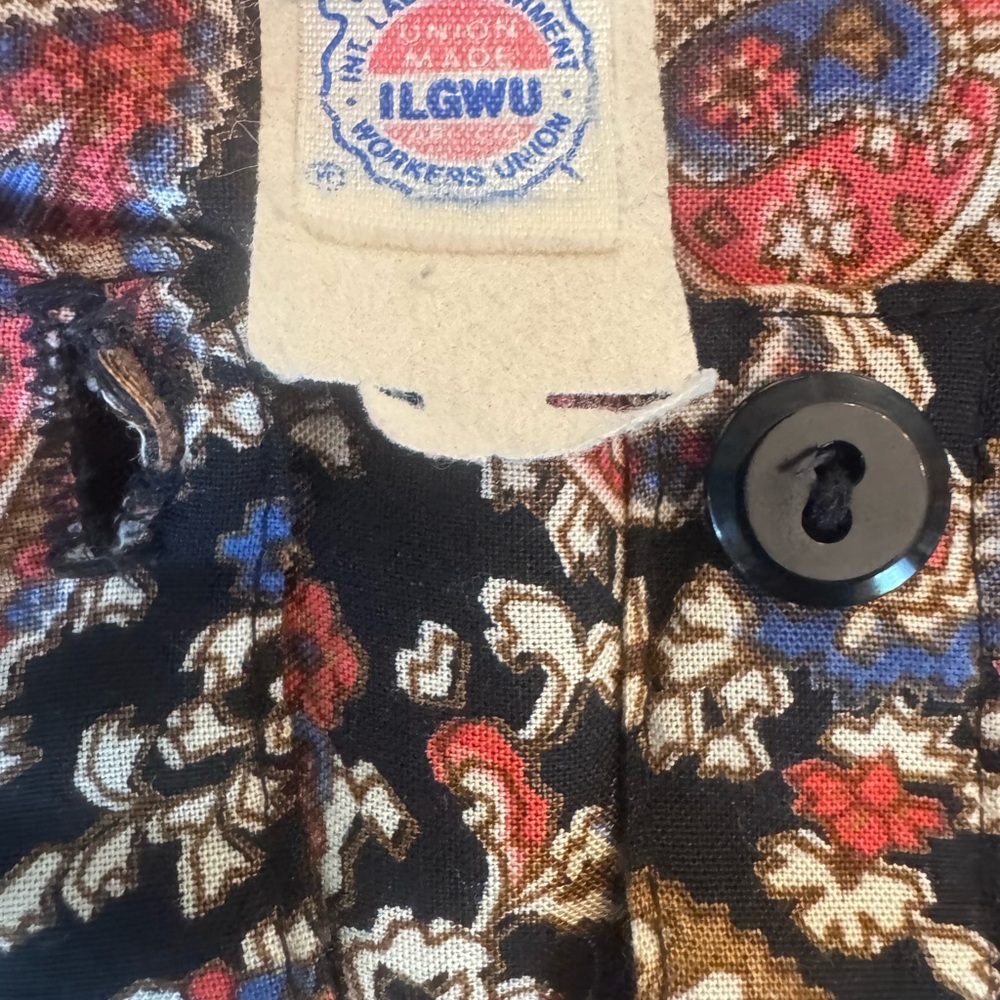 Vintage Taurus II Paisley Midi Dress‎ Smocked Waist ILGWU Union Made Size 6 - Picture 13 of 16
